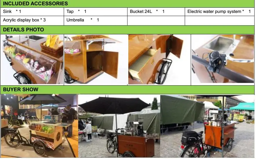 Экономный семейный велосипедный трейлер кофейный велосипед грузовик с