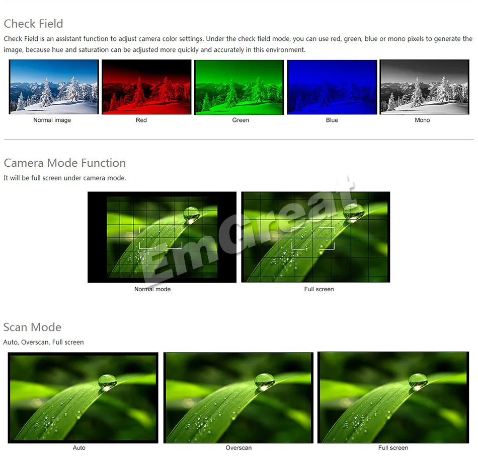 Поддержка Feelworld до 4K FW760 7-дюймовый IPS Full HD 1920x1200 на камеру поле монитора Peaking Focus Assist Histogram Zebra Exposure on.