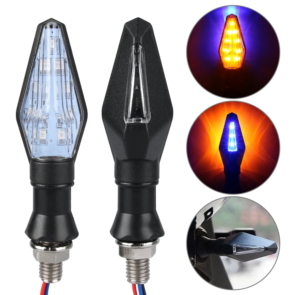 1 пара 12V Универсальный мотоцикл светодиодный указатель поворота Янтарный