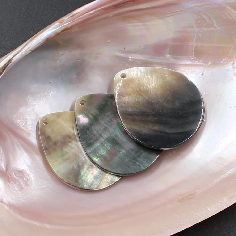 Kakee Natural Water Drop Black DIY Shell Beads for Jewelry Making Findings Seashell Materials to Make Fashion Earrings Necklaces | Украшения