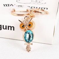 animal mini owl lovely charm new design cute crystal pendant purse bag key ring chain creative wedding party best gift