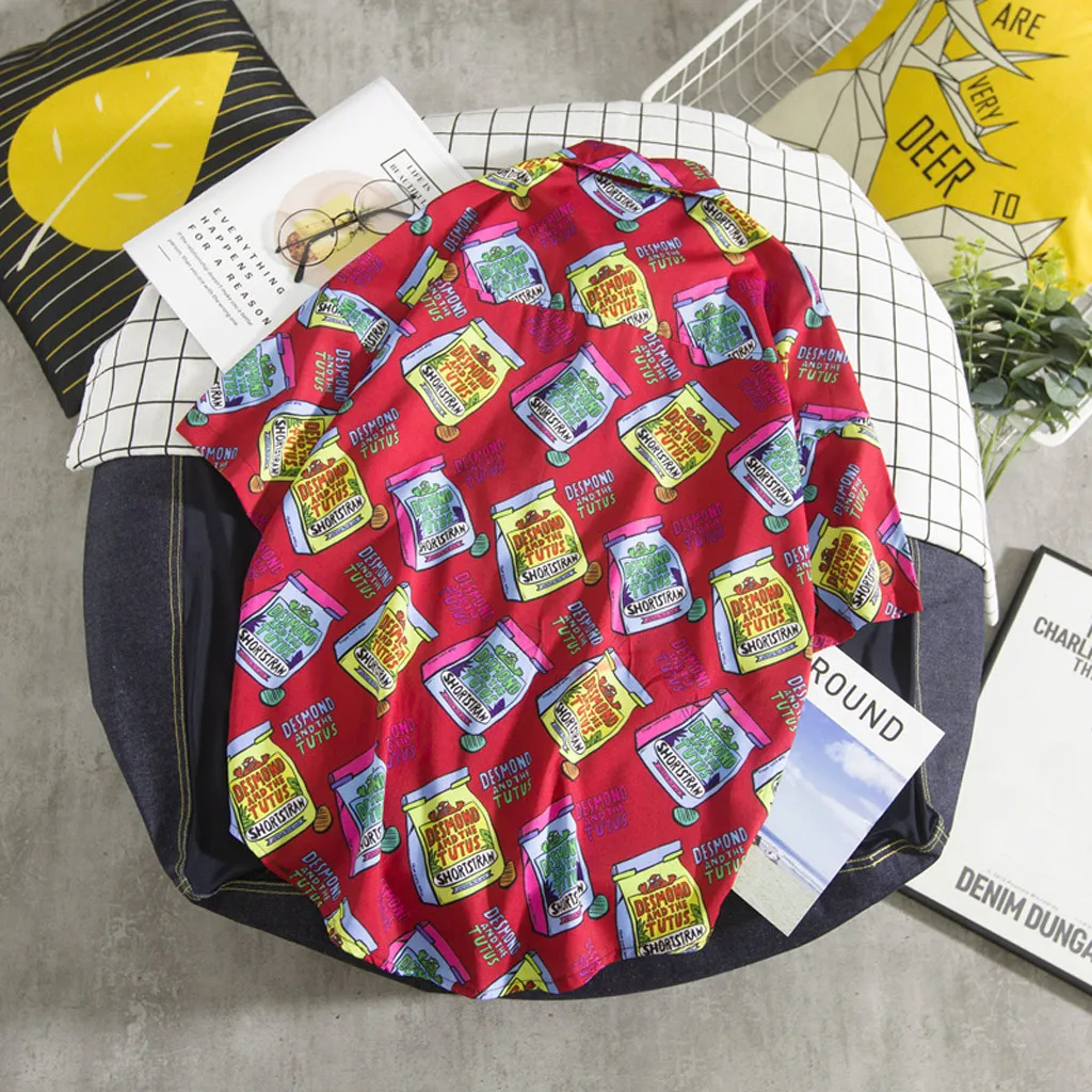 Новинка 2019 популярные мужские летние модные рубашки повседневные пляжные Топы с