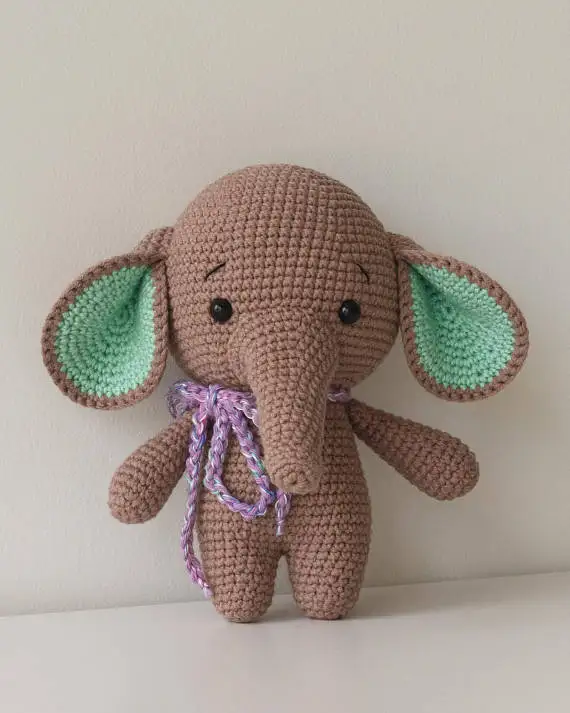 Вязаные крючком игрушки амигуруми милый слон