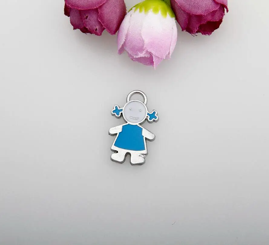 50 шт. подвеска из цинкового сплава с разноцветной глазурью для девушек