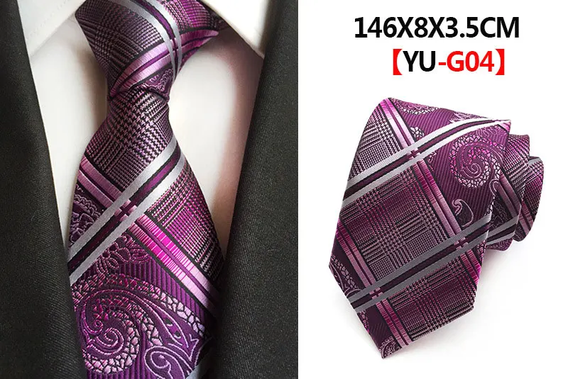 Classic 8cm Formal Tie Black Bule Striped Plaid Jacquard Necktie For Men Business Wedding Neckwear Gift Accessories Ties Gravata