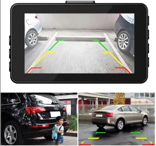 Большая скидка Автомобильный видеорегистратор 3 0 дюймов HP 1080P с двумя