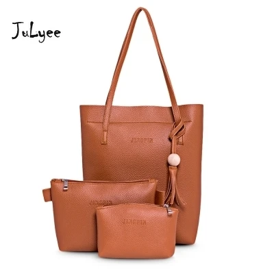 3 шт. стильная элегантная женская сумка через плечо с кисточками композитная