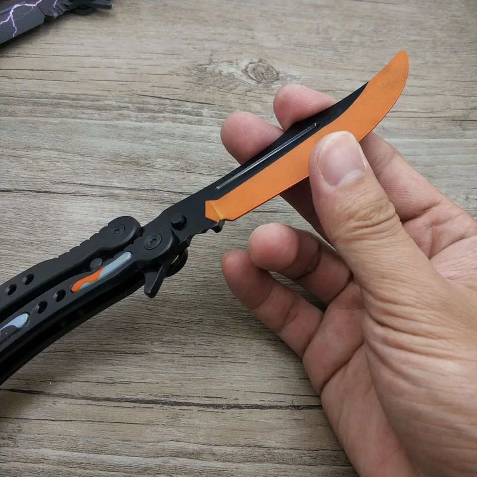 Дропшиппинг CS GO бабочка в ноже Karambit нож бабочка складной тренировочный нож игровой нож тупое лезвие без края инструмент