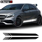 Новинка 2018, 1 стиль, Виниловая наклейка в полоску с боковой юбкой для Mercedes Benz W176 A Class A180 A200 A250 A45 AMG