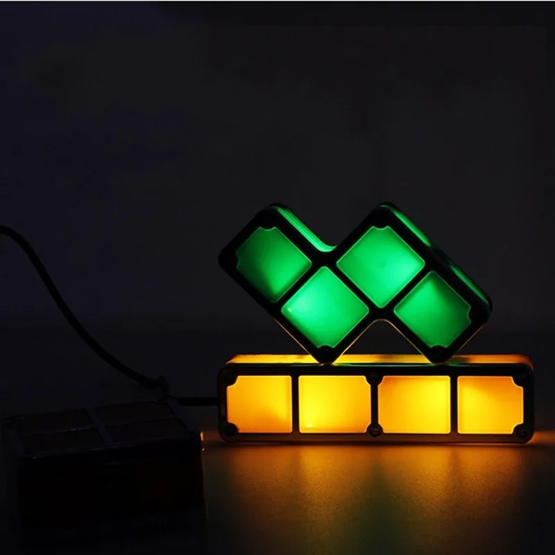 Креативный DIY тетрис головоломка свет Stackable светодио дный светодиодный ночник