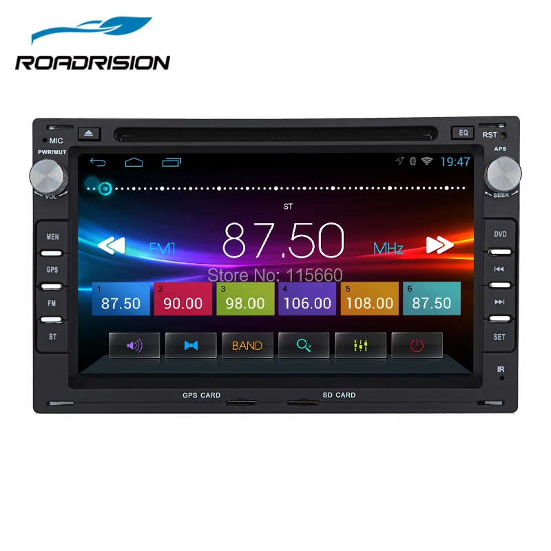 RoadRision Android 6 0 четырехъядерный 2 Din Автомобильный gps навигация DVD для Volkswagen VW PASSAT B5