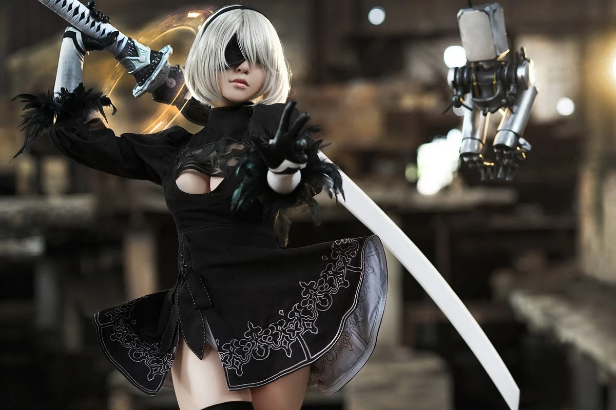 НИР автоматов 2B Косплей нет. 2 Yorha MD442 тканевый постер с рисунком на заказ (рама