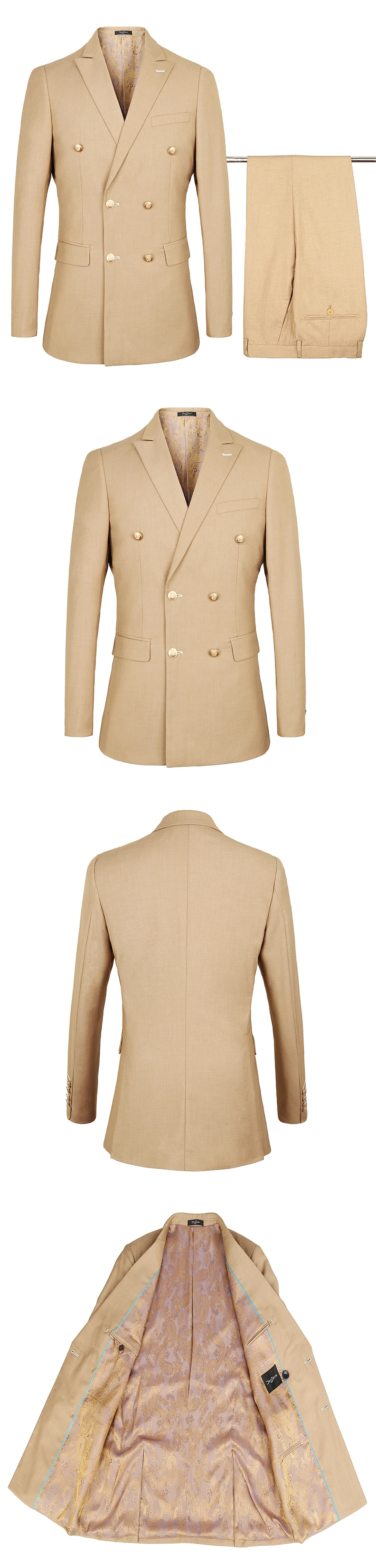 PAULKONTE Классический мужской костюм модный темно-синий черный двубортный костюм приталенный смокинг официальная одежда костюмы(пиджак+ брюки