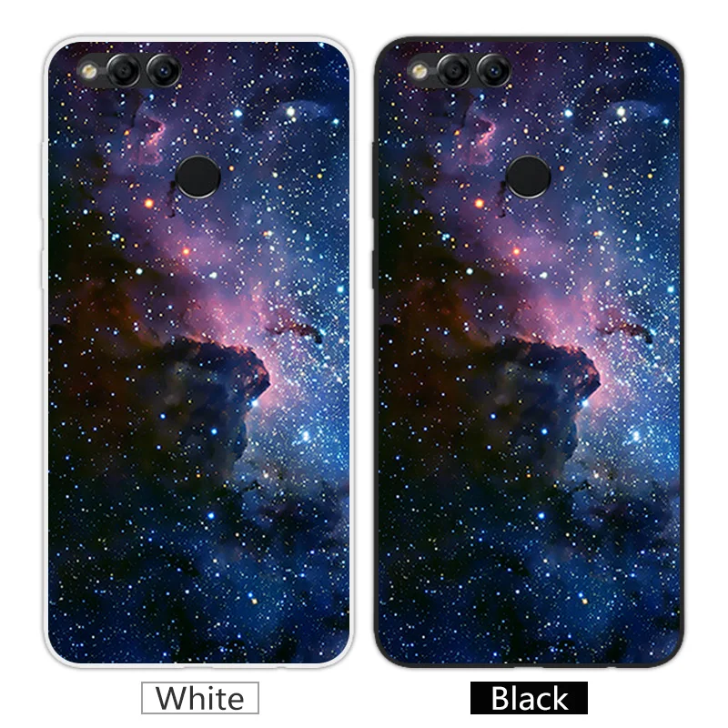 5.93inch for Huawei Honor 7X Soft Clear Silcone Shell Back Phone Black Matte Cover Scen Coque Capa |
