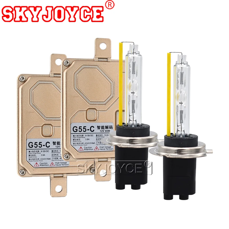 Комплект автомобисветильник ксеноновых ламп SKYJOYCE 55 Вт Canbus Xenon D2H HID H7 H1 H11 HB3 HB4 9012