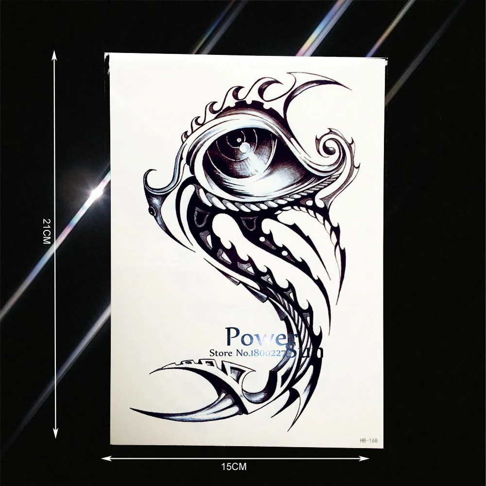 Острый серповидный глаз временная татуировка наклейка поддельная машина Робот