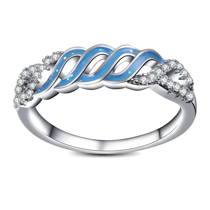7 Types Women OPal Ring Zircon Finger Circlet Alloy Wedding Rings Charms Gift For Girl Fine Jewelry luxury Bow Festival Present | Украшения