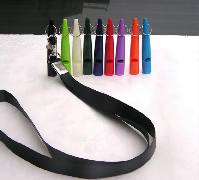 Wholesale 300pcs/lot 80MM Dog Puppy Pet Training Whistle Silent Ultrasonic COLOUR with Lanyard Gundog Whistles Plastic High Qual | Свисток