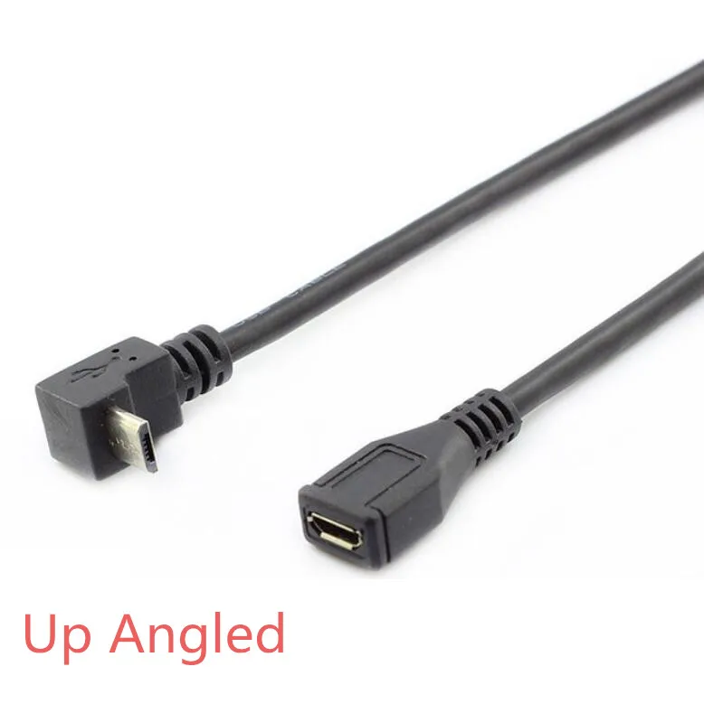 90 градусов вправо и влево вверх вниз Micro USB 2 0 5Pin штекер к гнезду Удлинительный