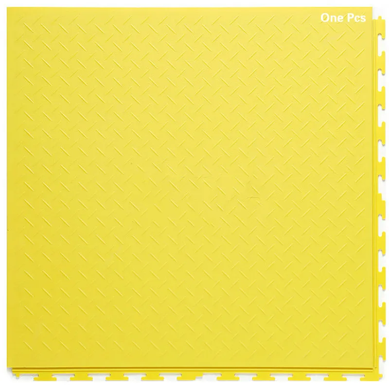 Yellow Sample Цельная плитка для гаража, коврик, пластиковая блокировка, пол для спортзала, 500x500x5 мм, напольная плитка, гибкая Блокировка ПВХ - Цвет: Yellow Sample