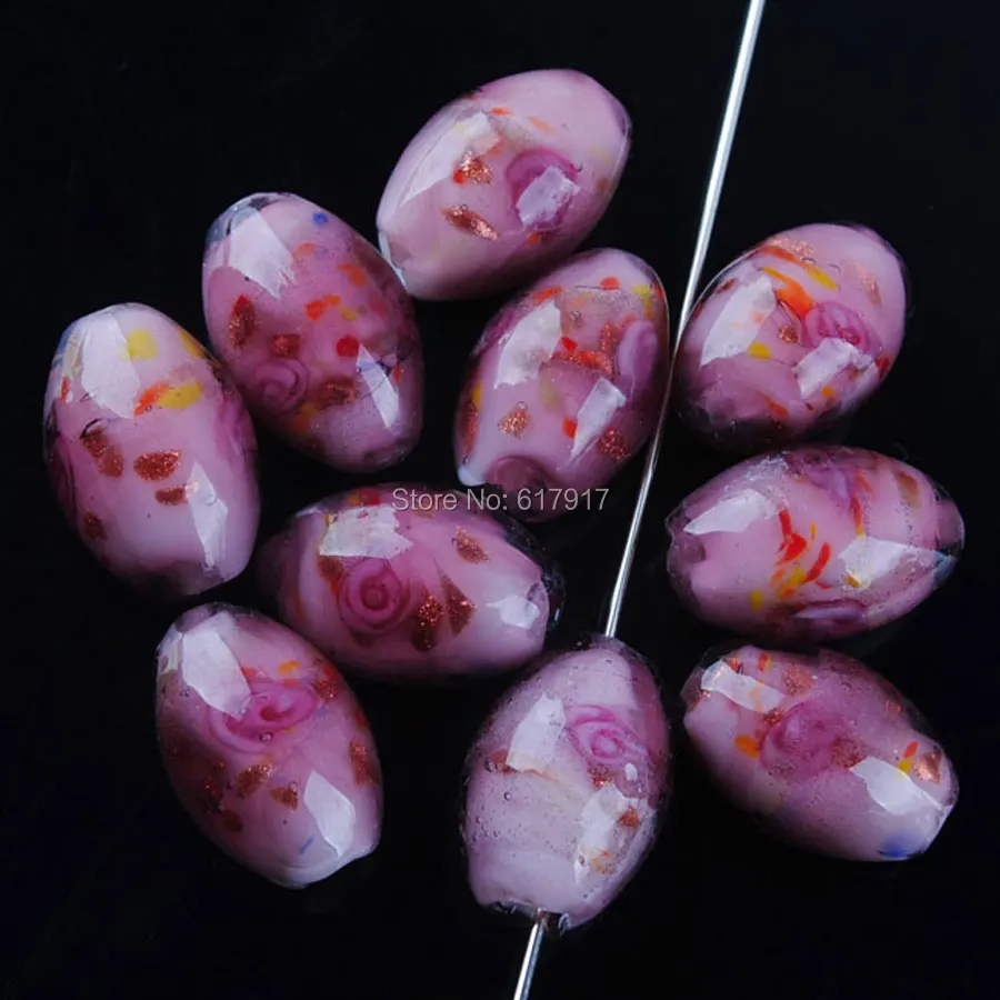 Free Shipping Dichroic Glass Gem Stone Rice 16x10MM Loose Beads For Making Jewelry 10PCS TBW305 | Украшения и аксессуары