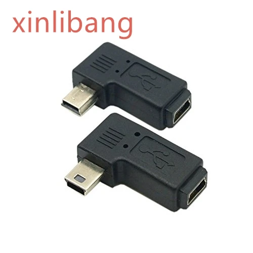 2 шт. 90 градусов левый и правый угловой мини USB 5 контактный удлинитель Папа