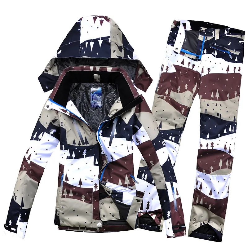 Женский зимний лыжный костюм очень теплый комплект для активного отдыха спорта