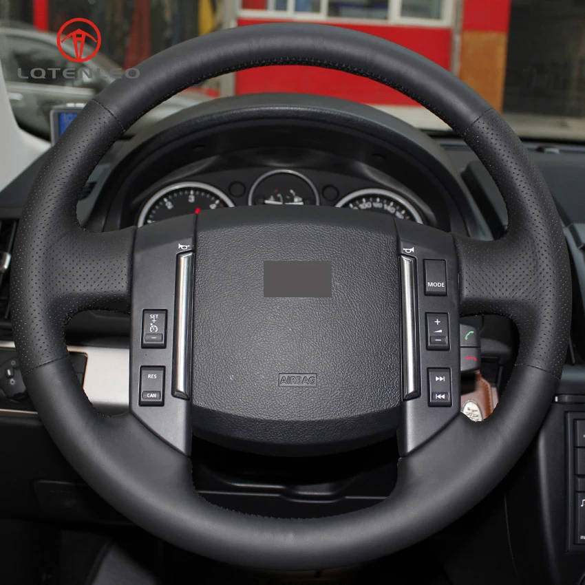 LQTENLEO черный Aritificial Кожа DIY Ручная прошитая крышка рулевого колеса автомобиля для Land Rover freelander 2 2007-2012