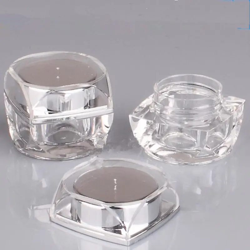 Прозрачные Акриловые Банки 5 г банки для крема бутылки ухода за кожей