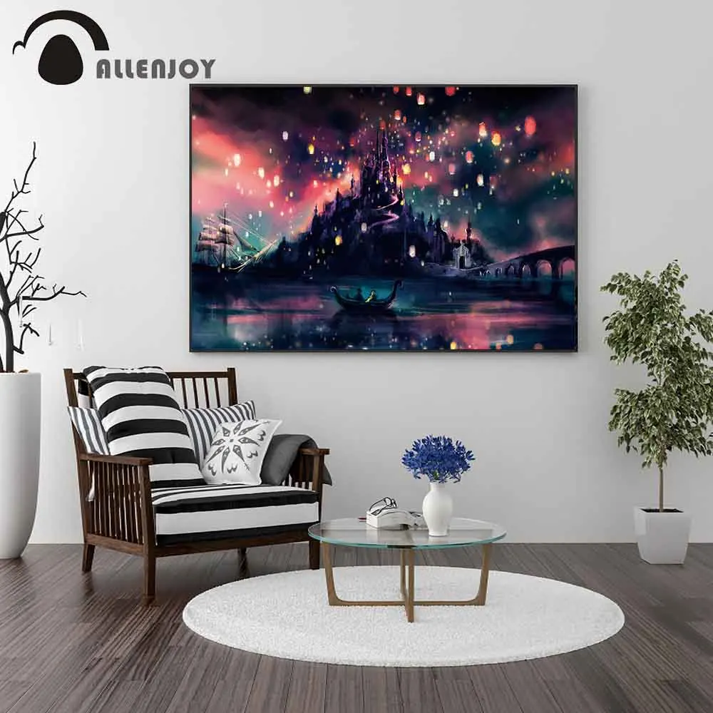 Allenjoy абстрактные акварельные фотографии питомник замок Парусник в море