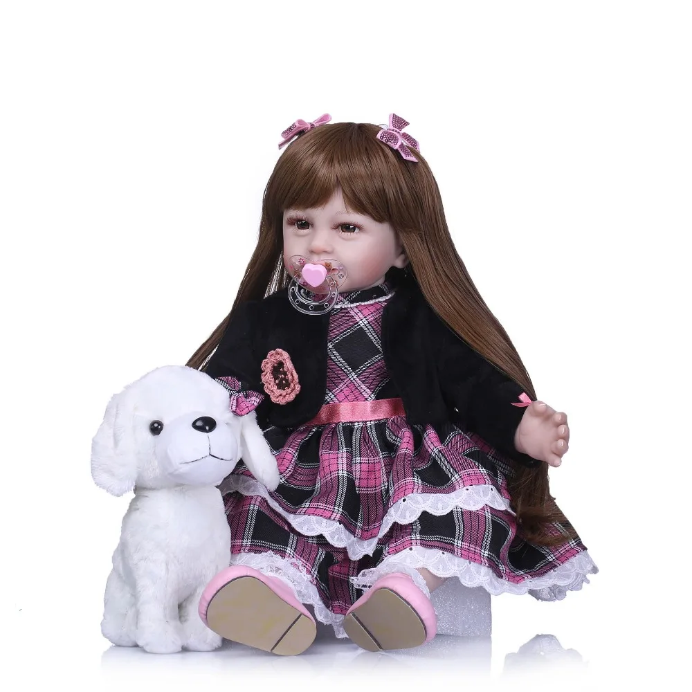 Силиконовая кукла новорожденный NPKCOLLECTION 55 см игрушки с новым дизайном куклы