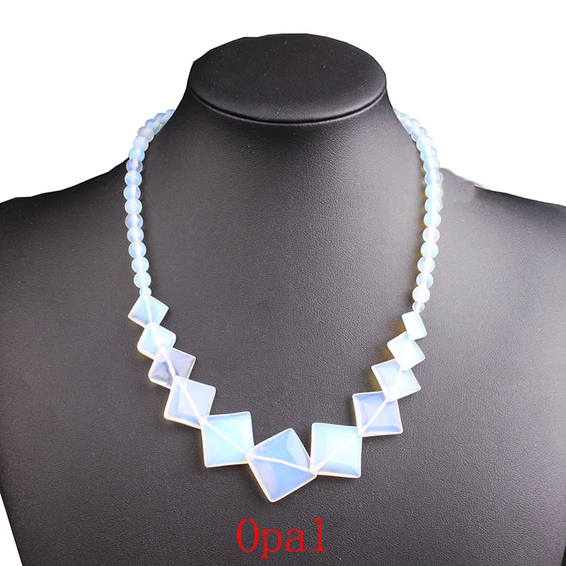 Ожерелье и подвески женские с квадратными бусинами из черного оникса - купить по