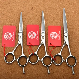 Парикмахерские ножницы с изображением фиолетового дракона