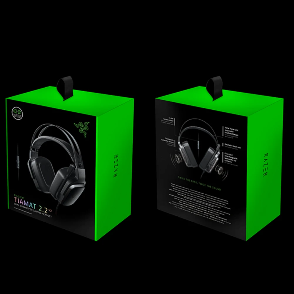 Razer Tiamat 2,2 V2 аналоговая игровая гарнитура 7,1 виртуальное объемное звучание с микрофоном Игровые наушники гарнитура 4x50 мм драйверы