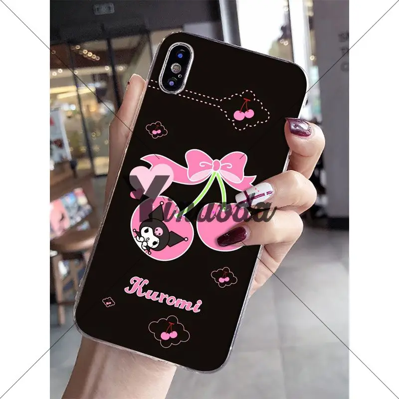 Yinuoda Kuromi цветной милый мягкий силиконовый чехол для телефона из ТПУ для Apple iPhone 8 7 6 6S Plus X XS MAX 5 5S SE XR Чехлы для мобильных телефонов