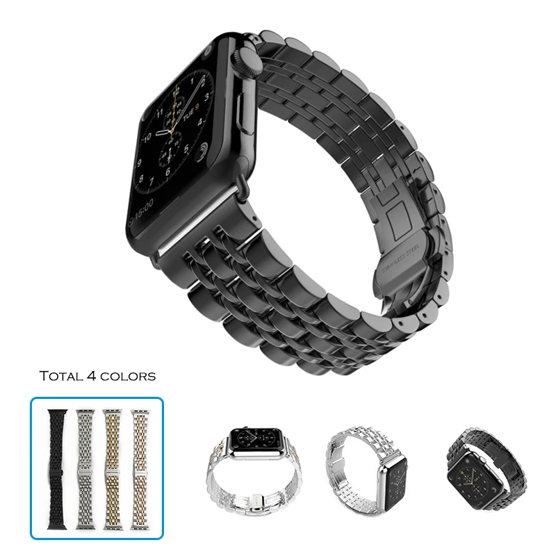 URVOI band для apple watch series 6 SE 5 4 3 2 ремешок на запястье браслет из нержавеющей стали