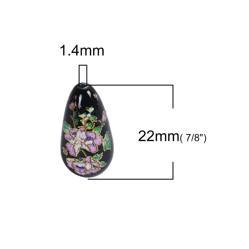 DoreenBeads акриловая живопись винтажные японские разделительные бусины Tensha капля