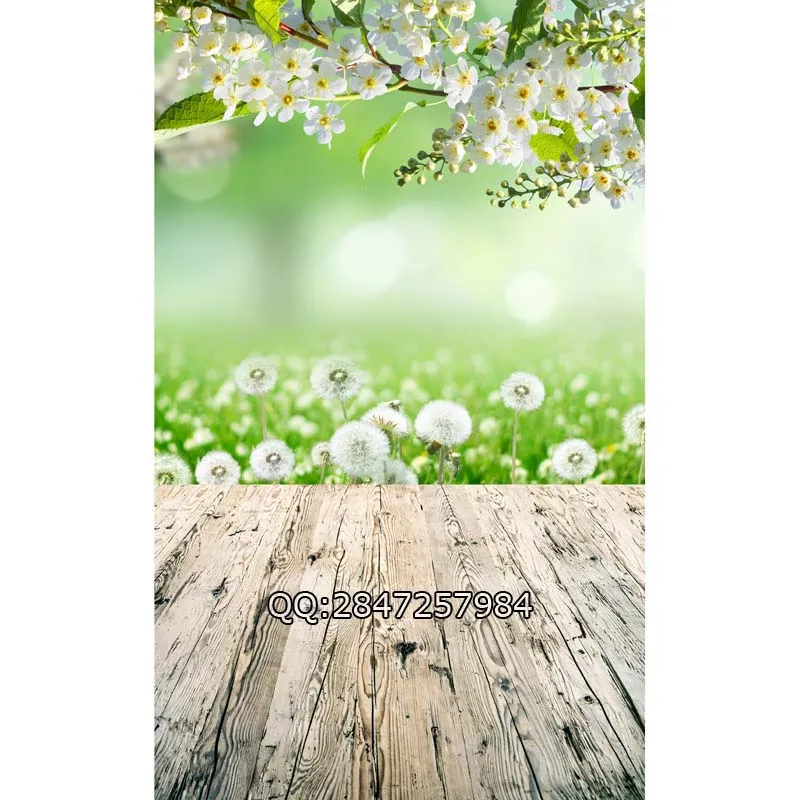 

Vinyl Photography Background Flowers Valentine's Day Wood floor Computer printed Wedding Backdrops for Photo Studio F-2359