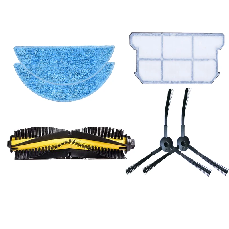 

1x main brush 2x side brush 2x Mop Cloth 1x Efficient dust hepa filter kit for chuwi ilife v7 Robotic Vacuum Cleaner parts