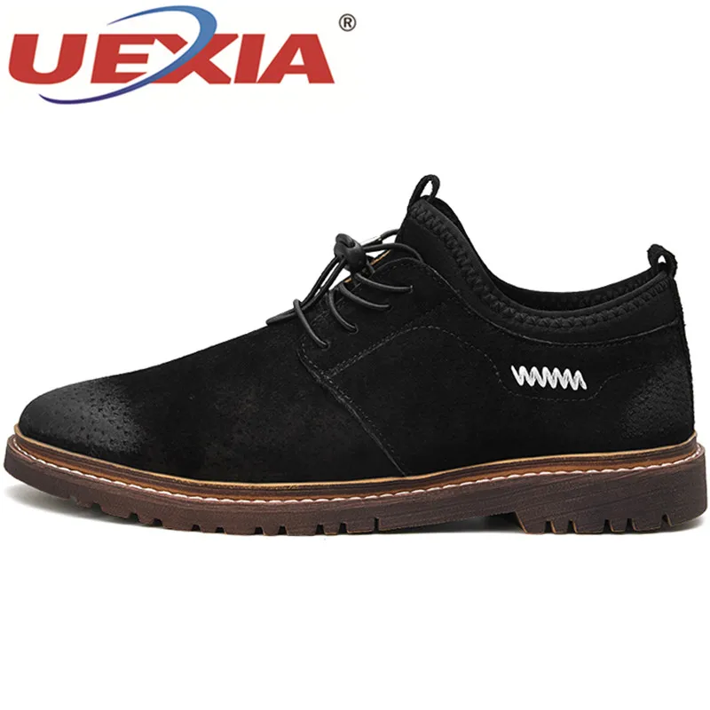 UEXIA Весна и Осень Марка Высокое Класс Для мужчин Модная обувь на плоской подошве