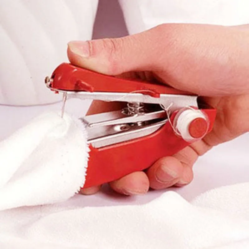 Карманная мини швейная машина ручная портативная машинка для одежды и тканей|mini