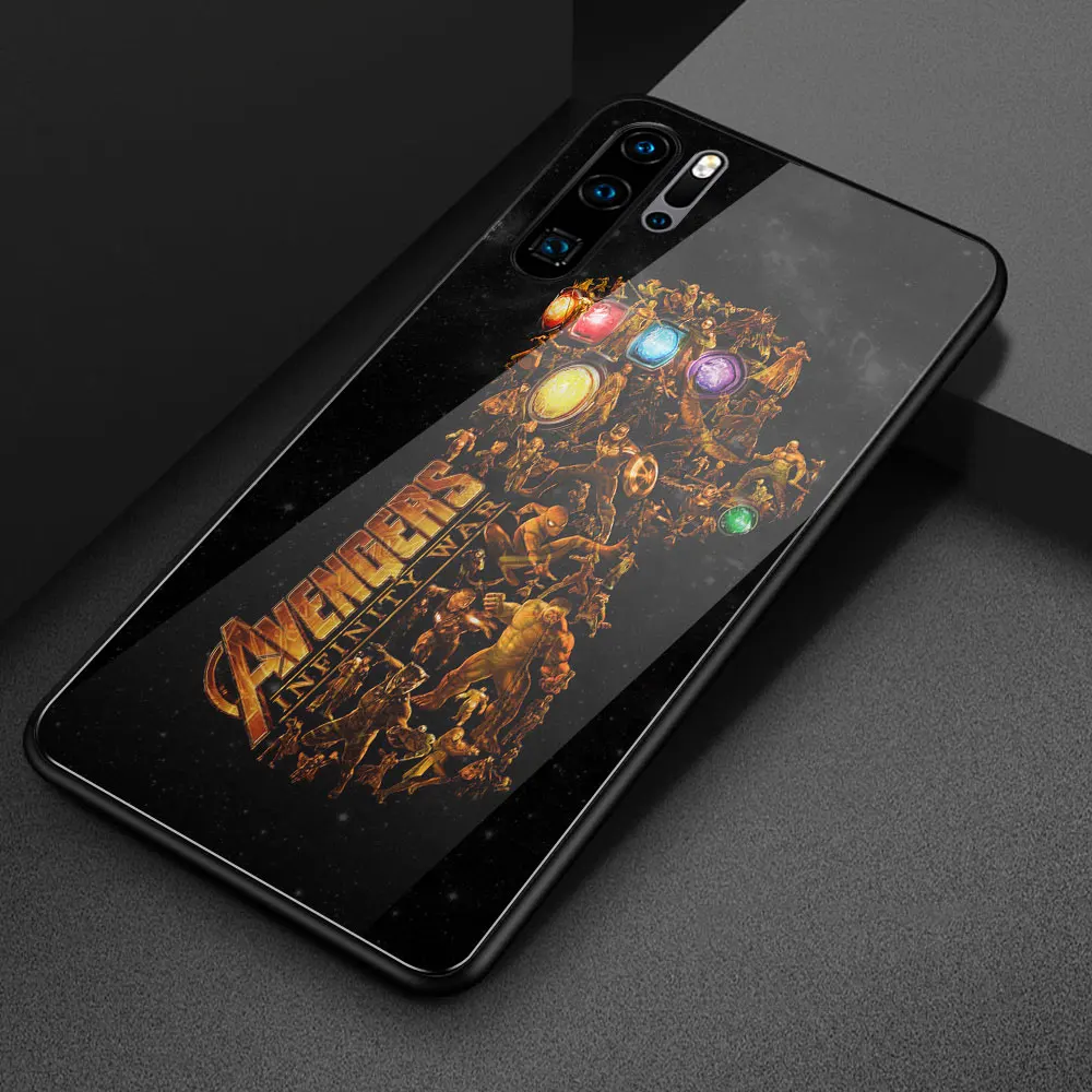 For case Huawei honor 20 Glass back marvel play for 8x max 9 10 20i v9 v10 v20 note |