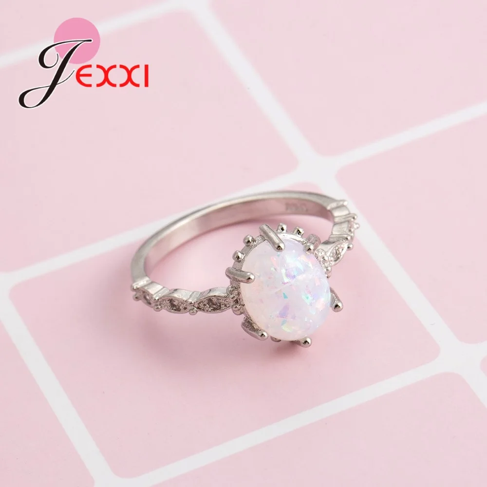 Простые блестящие камни с белым огненным опалом из стерлингового серебра 925