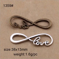 25pcslot antique silverantique bronze infinity love charm for diy bracelets jewelry making handmade craft