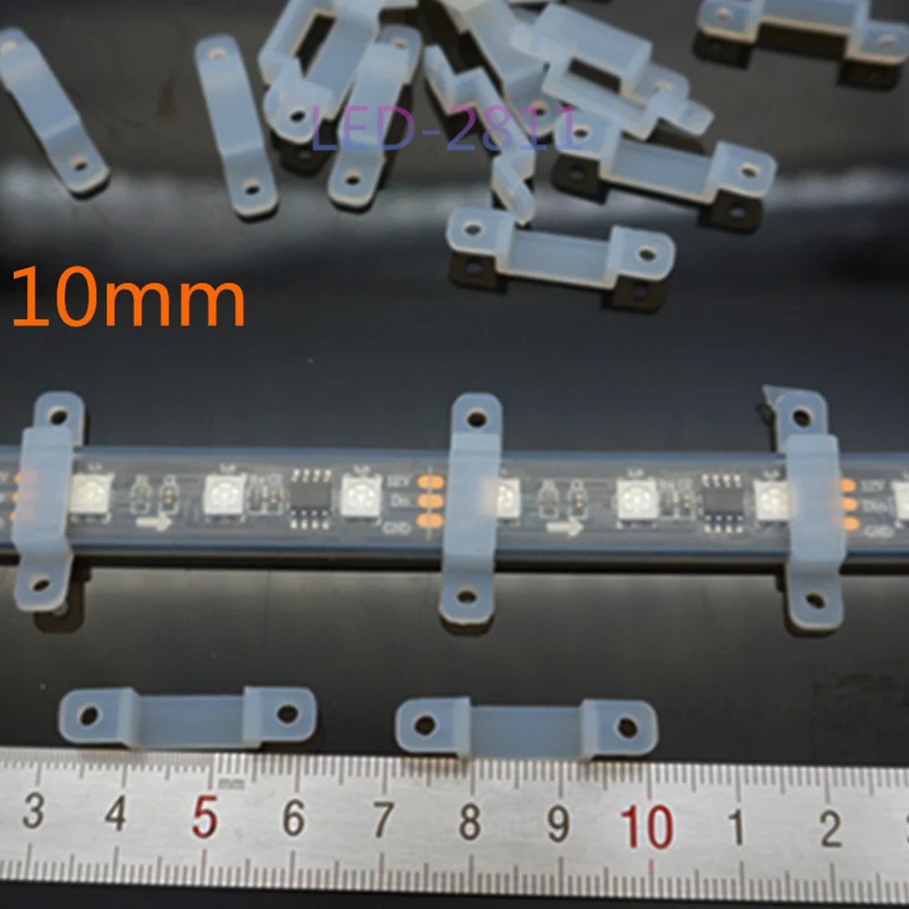 LED Соединители для полосок силиконовые клипсы 200/500/2000/5000 шт. 5050 WS2811 WS2812 RGBW RGB 8мм/10мм/12мм на.