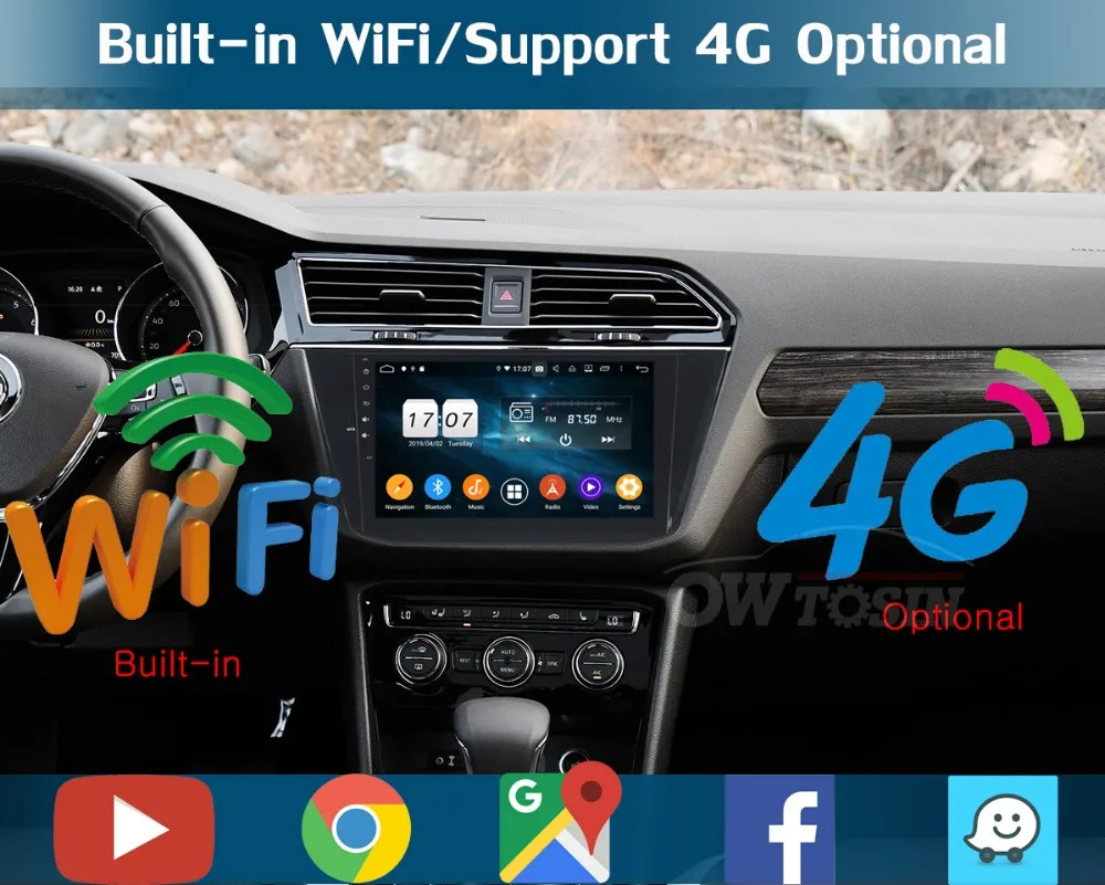 10," ips 8 ядерный 4G+ 64G Android 9,0 автомобильный dvd-плеер для Фольксваген Tiguan L gps навигация радио попугай BT DSP