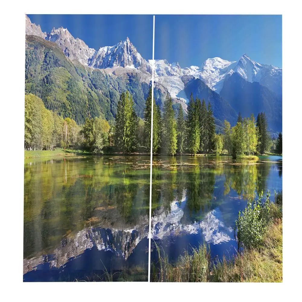 Штора с изображением пейзажа для офиса спальни 3D занавеска окна роскошная