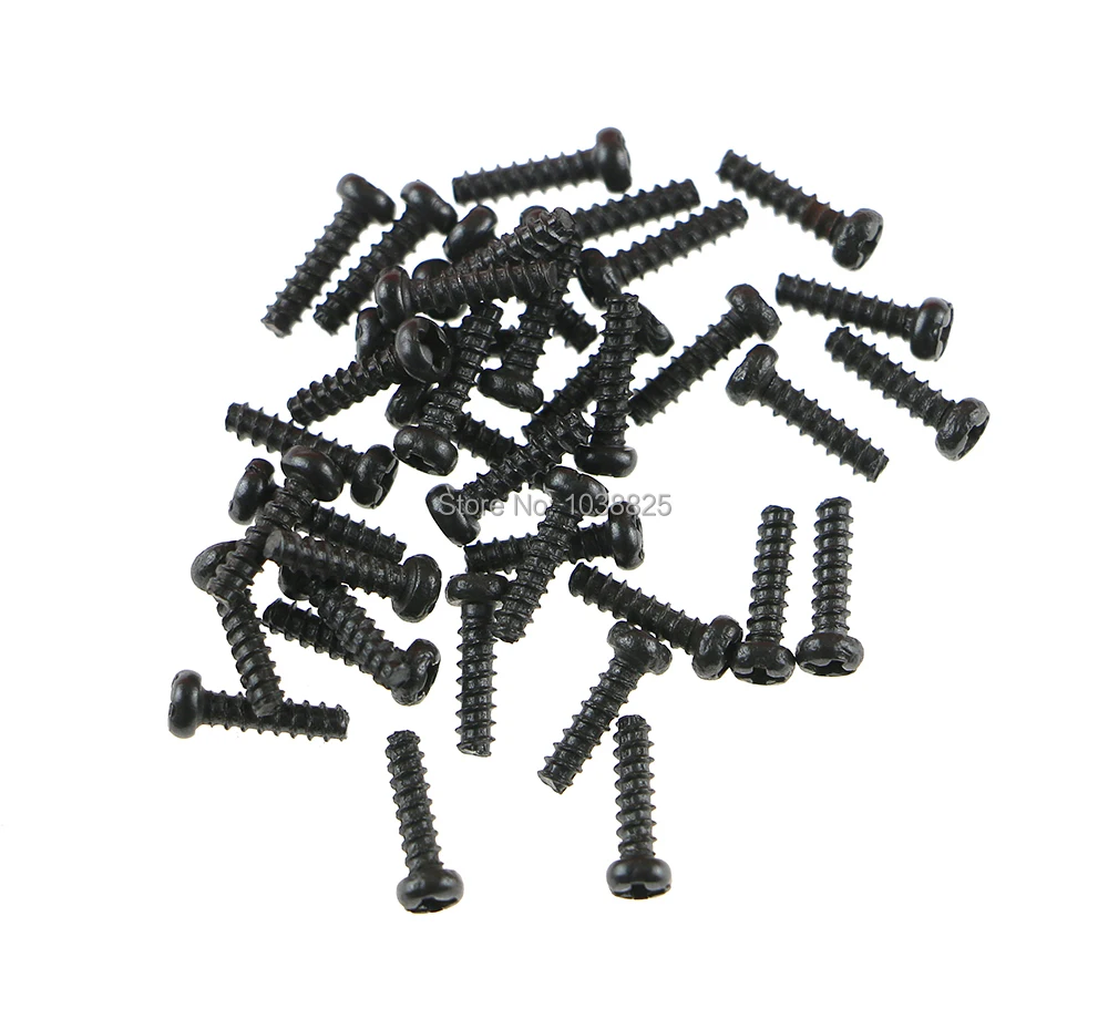 30 шт./лот черные винты с круглой головкой и крестообразными болтами для