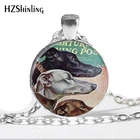 HZ-A281, 2017, Новый Винтажный кулон Greyhound Ожерелье Подвеска для собаки, стеклянное ожерелье с фотографией, стеклянная подвеска с картиной HZ1
