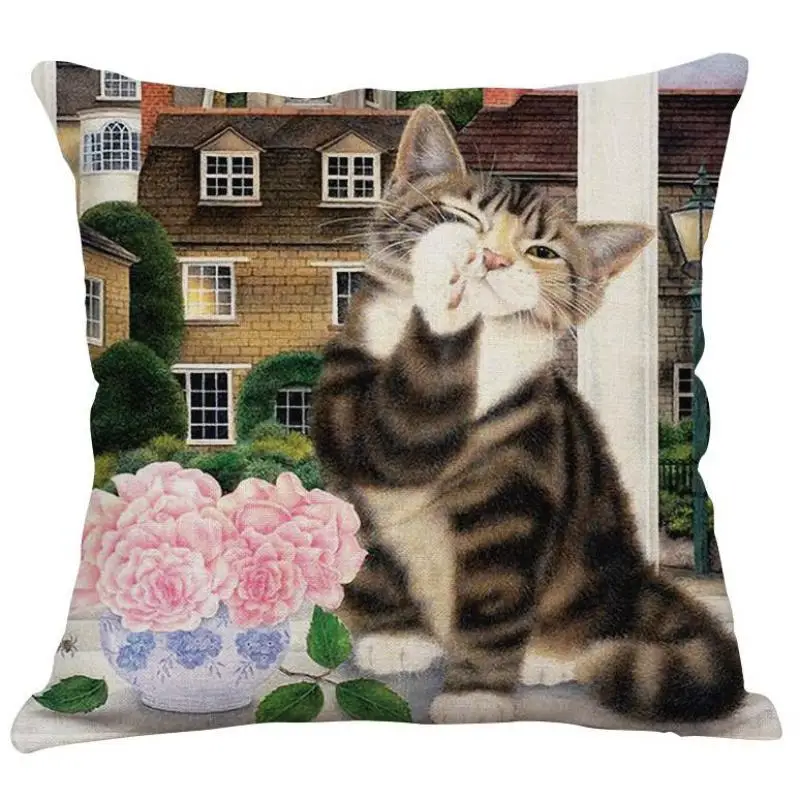 Factory Supply 2017 New Hot Cute Cartoon Cat Pillow Home Baby Room Decorative Kids Cushion For Holiday Gifts | Дом и сад